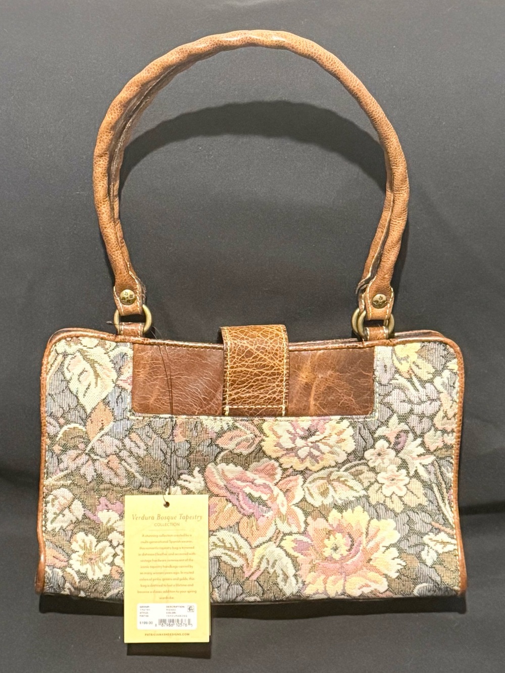 Patricia Nash Floral Tapestry Leather Purse - Picture 3 of 7